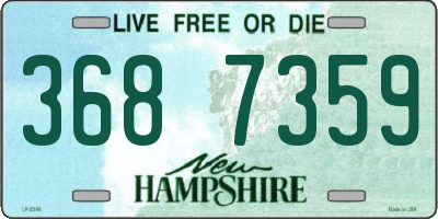 NH license plate 3687359