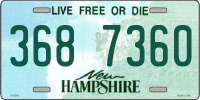 NH license plate 3687360
