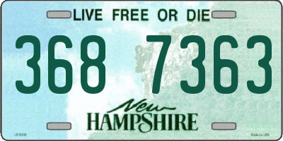 NH license plate 3687363