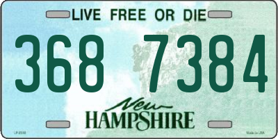 NH license plate 3687384