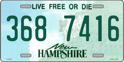 NH license plate 3687416