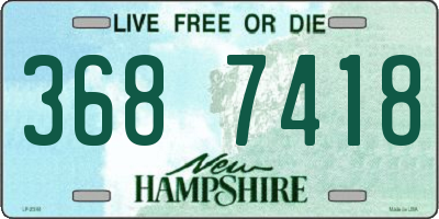 NH license plate 3687418