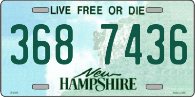 NH license plate 3687436