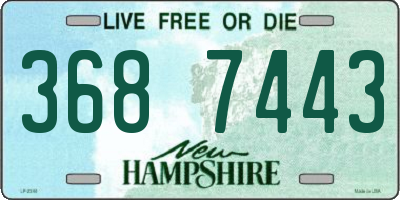 NH license plate 3687443