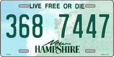 NH license plate 3687447