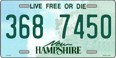 NH license plate 3687450