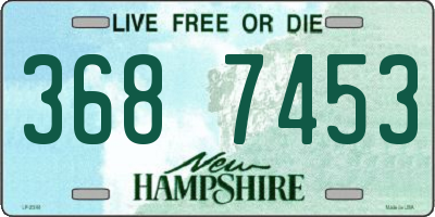 NH license plate 3687453