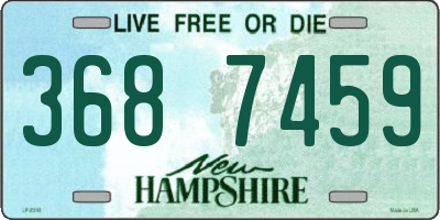 NH license plate 3687459