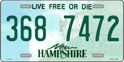 NH license plate 3687472