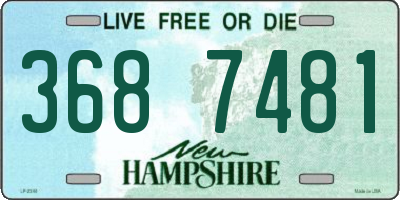 NH license plate 3687481
