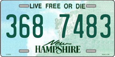 NH license plate 3687483