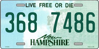 NH license plate 3687486