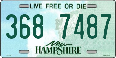 NH license plate 3687487