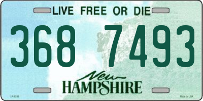 NH license plate 3687493