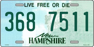 NH license plate 3687511