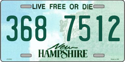 NH license plate 3687512