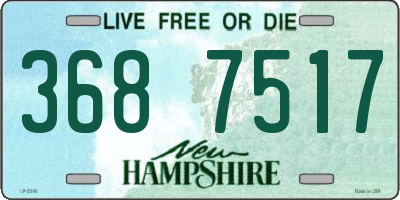 NH license plate 3687517