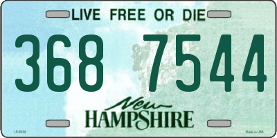 NH license plate 3687544