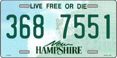 NH license plate 3687551