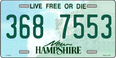 NH license plate 3687553