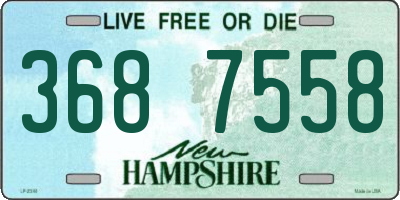 NH license plate 3687558
