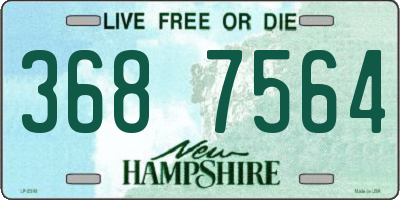 NH license plate 3687564