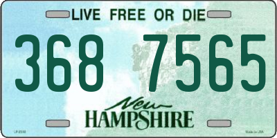 NH license plate 3687565