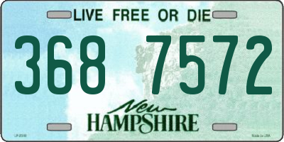 NH license plate 3687572