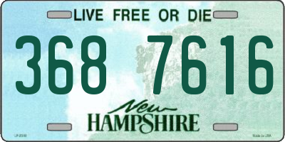 NH license plate 3687616