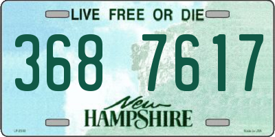 NH license plate 3687617
