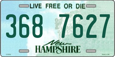 NH license plate 3687627