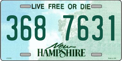 NH license plate 3687631