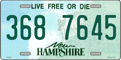 NH license plate 3687645