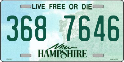 NH license plate 3687646
