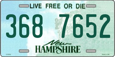 NH license plate 3687652