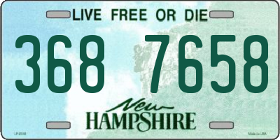 NH license plate 3687658