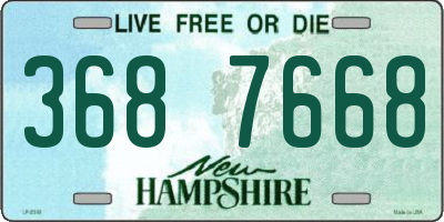 NH license plate 3687668