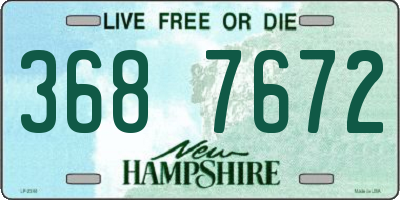 NH license plate 3687672
