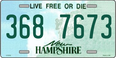 NH license plate 3687673