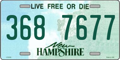 NH license plate 3687677