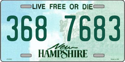 NH license plate 3687683