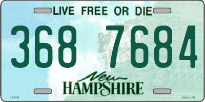 NH license plate 3687684