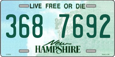 NH license plate 3687692