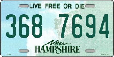 NH license plate 3687694