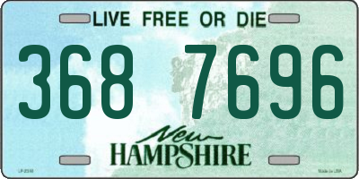 NH license plate 3687696