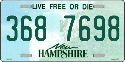 NH license plate 3687698