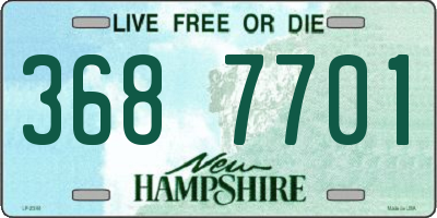 NH license plate 3687701