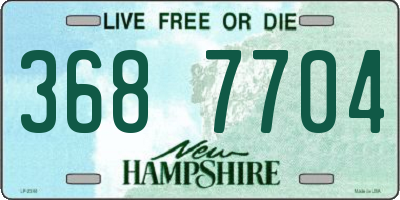 NH license plate 3687704