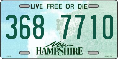 NH license plate 3687710