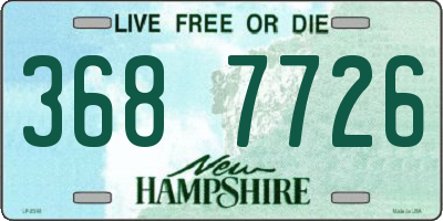 NH license plate 3687726
